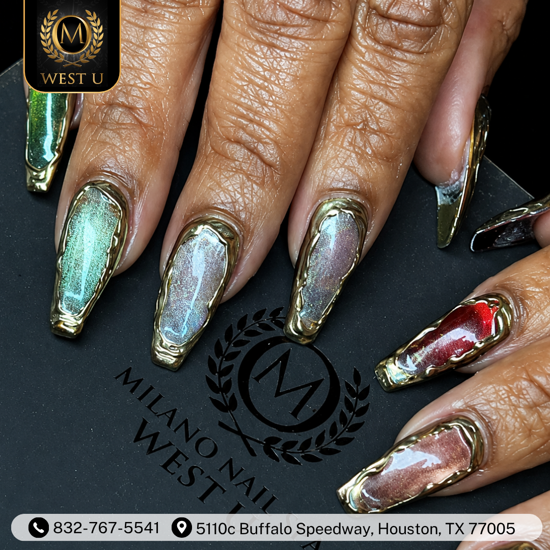 Milano Nail Spa West U nail work in Houston, Texas